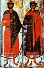 Boris a Gleb, neznámý autor, Moskva, 13. st.